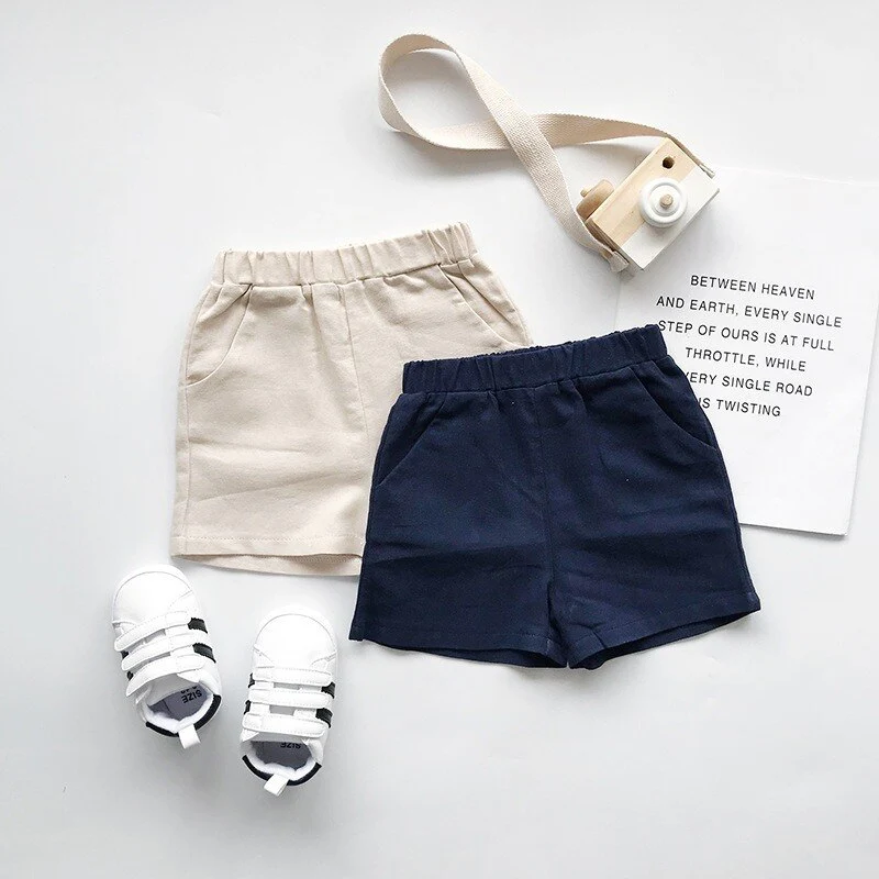 Japanese and Korean Bear Mood Navy Style Kids Sailor Collar Cotton Linen T Shirt + Pants 2pcs Summer Clothes Set Boys Girls Suit - Image 5