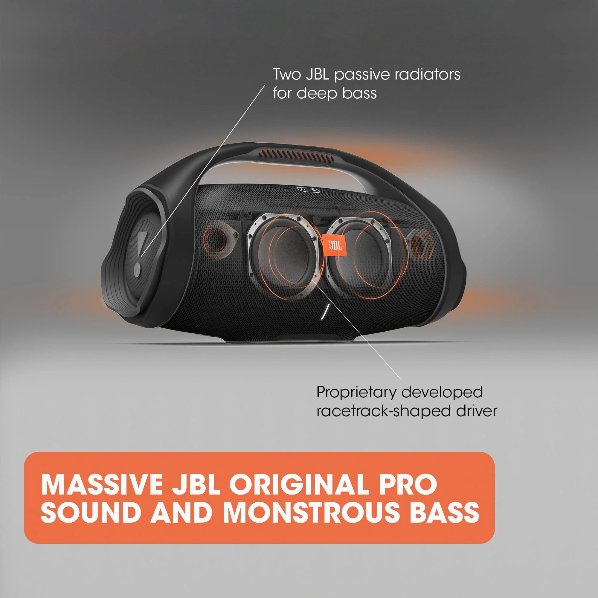 JBL Boombox 2 - Portable Bluetooth Speaker, Powerful Sound and Monstrous Bass, IPX7 Waterproof, 24 Hours of Playtime, Powerbank, JBL Boost for Pairing, for Home and Outdoor(Black) - Image 7