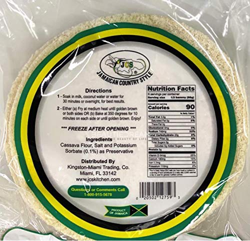 JCS Jamaican Bammy Cassava Cakes (Tortillas de Yuca) Pack of 8 cakes Sealed with ODatzGood Keychain Bottle Opener (Pack of 4) - Image 2
