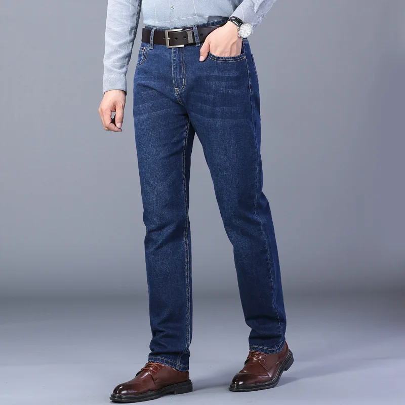 JEAN2025 Autumn/Winter new men's casual pants, high-quality business formal sportswear jeans, straight-leg stretch long pants - Image 3