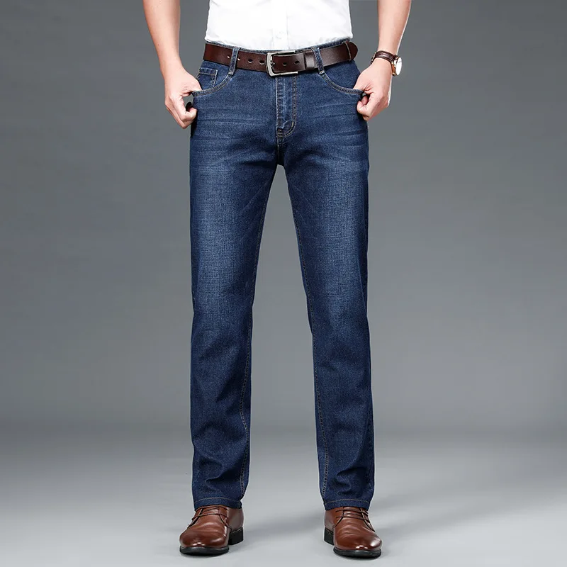 JEAN2025 Autumn/Winter new men's casual pants, high-quality business formal sportswear jeans, straight-leg stretch long pants - Image 4