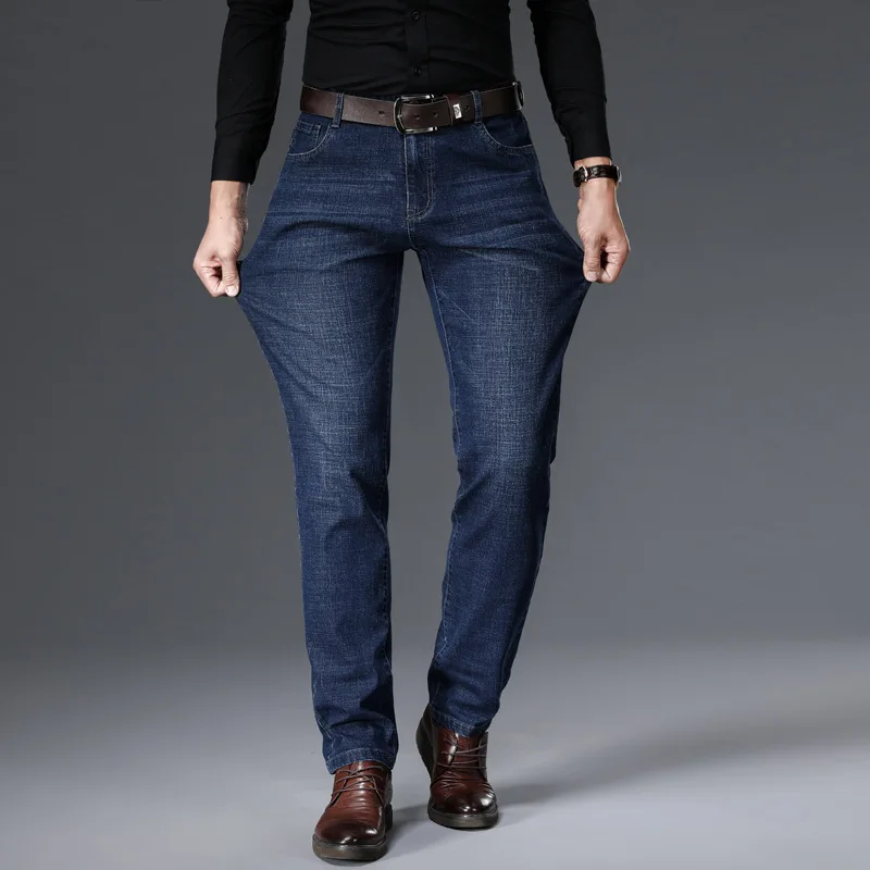 JEAN2025 Autumn/Winter new men's casual pants, high-quality business formal sportswear jeans, straight-leg stretch long pants - Image 5