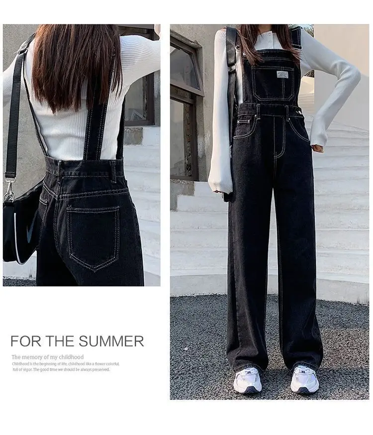 Jeans Bib Pants Women's Crotch Convenient Pants Double-headed Invisible Zipper Large Version Loose Slim Sex Pants Wide Leg Pants - Image 12