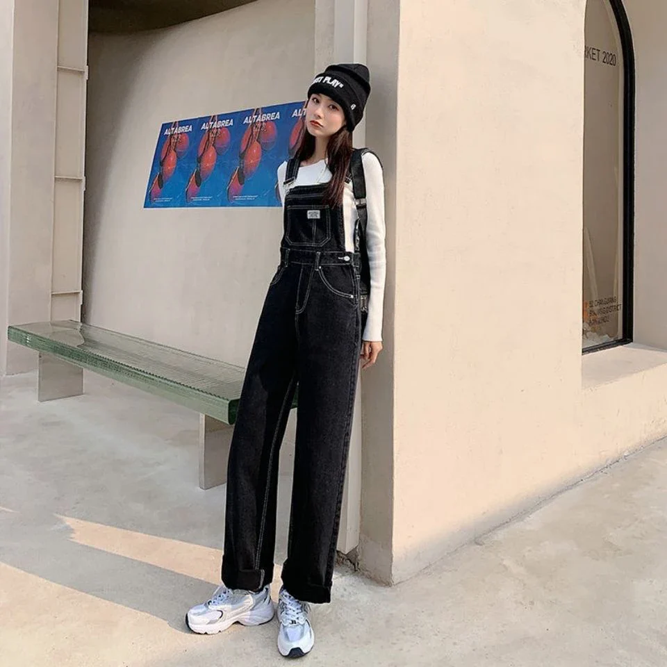 Jeans Bib Pants Women's Crotch Convenient Pants Double-headed Invisible Zipper Large Version Loose Slim Sex Pants Wide Leg Pants - Image 14