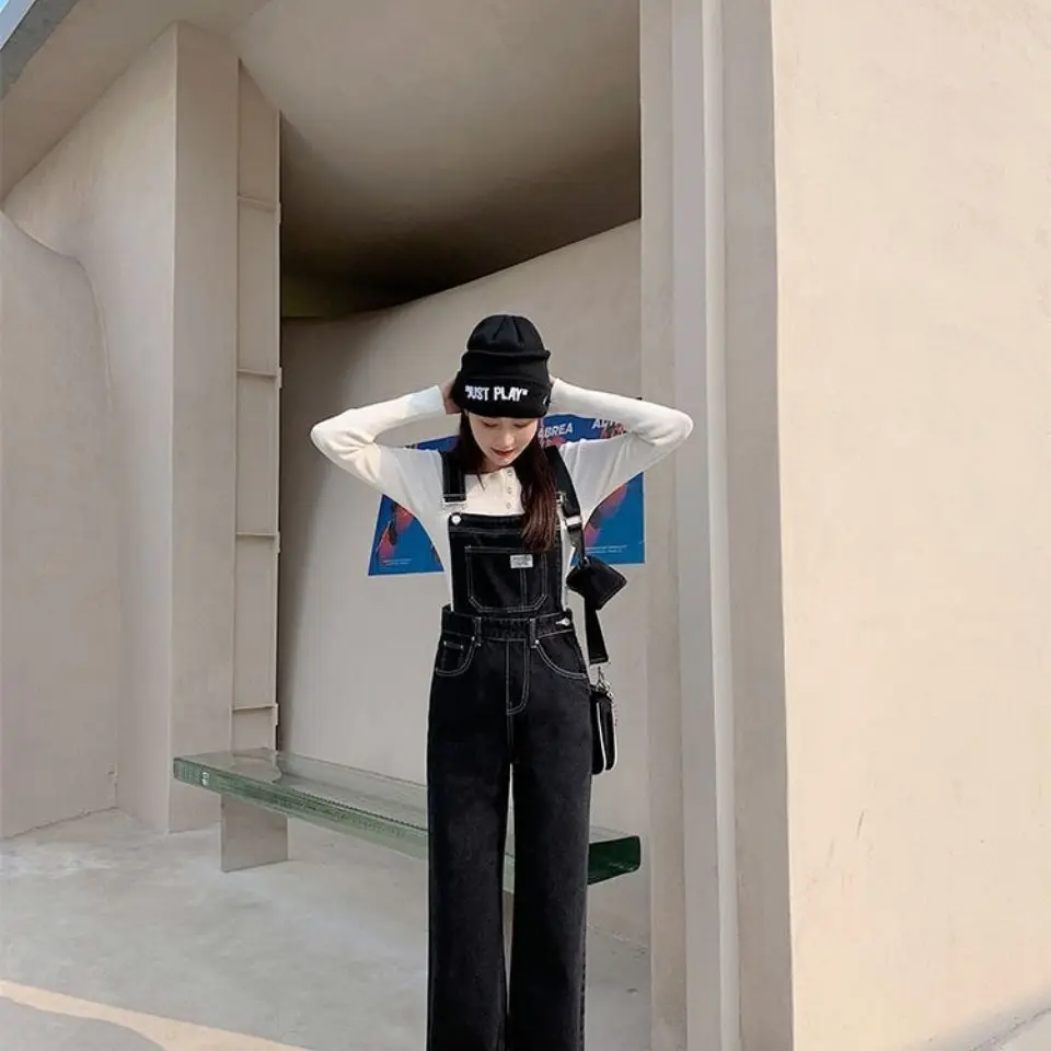 Jeans Bib Pants Women's Crotch Convenient Pants Double-headed Invisible Zipper Large Version Loose Slim Sex Pants Wide Leg Pants - Image 15