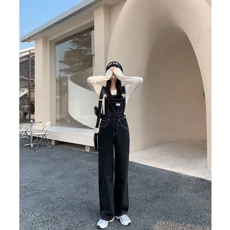 Jeans Bib Pants Women's Crotch Convenient Pants Double-headed Invisible Zipper Large Version Loose Slim Sex Pants Wide Leg Pants - Image 16