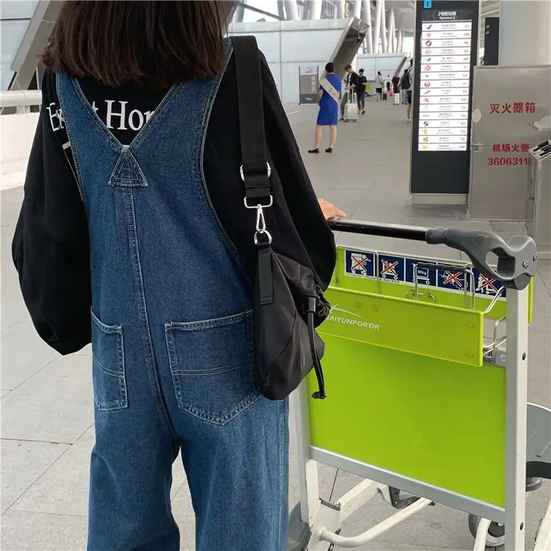 Jeans Bib Pants Women's Crotch Convenient Pants Double-headed Invisible Zipper Large Version Loose Slim Sex Pants Wide Leg Pants - Image 19