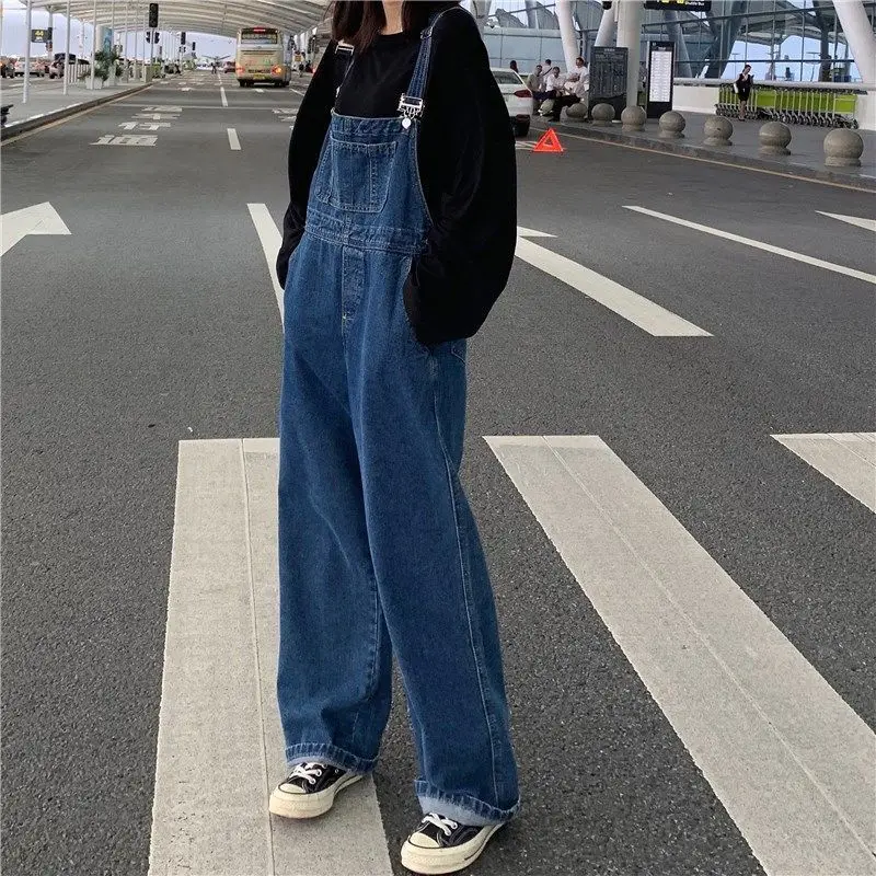 Jeans Bib Pants Women's Crotch Convenient Pants Double-headed Invisible Zipper Large Version Loose Slim Sex Pants Wide Leg Pants - Image 22