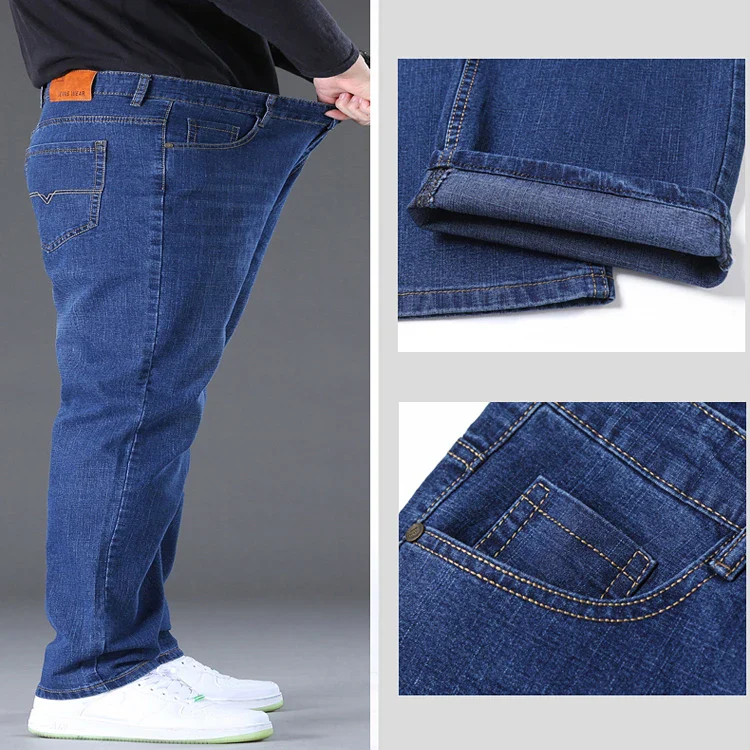 Jeans for Men Big Size 28-50 Denim Fabric Large Size Pants for Fat People 45-150kg Jeans Hombre Wide Leg Jeans Pantalon Homme - Image 17