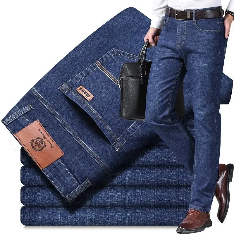 Jeans Men Autumn and Winter New Elastic Business Men's Pants Youth Men Straight Man Men's Adult Seasons A Comfortable Gentleman - Image 11