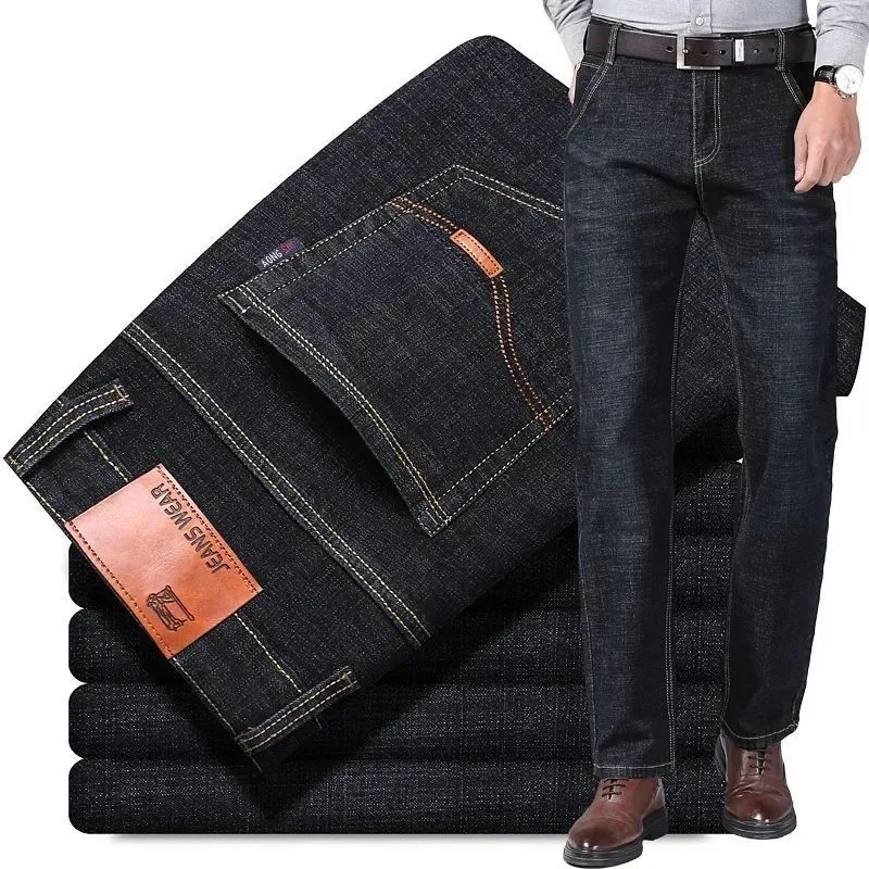 Jeans Men Autumn and Winter New Elastic Business Men's Pants Youth Men Straight Man Men's Adult Seasons A Comfortable Gentleman - Image 12