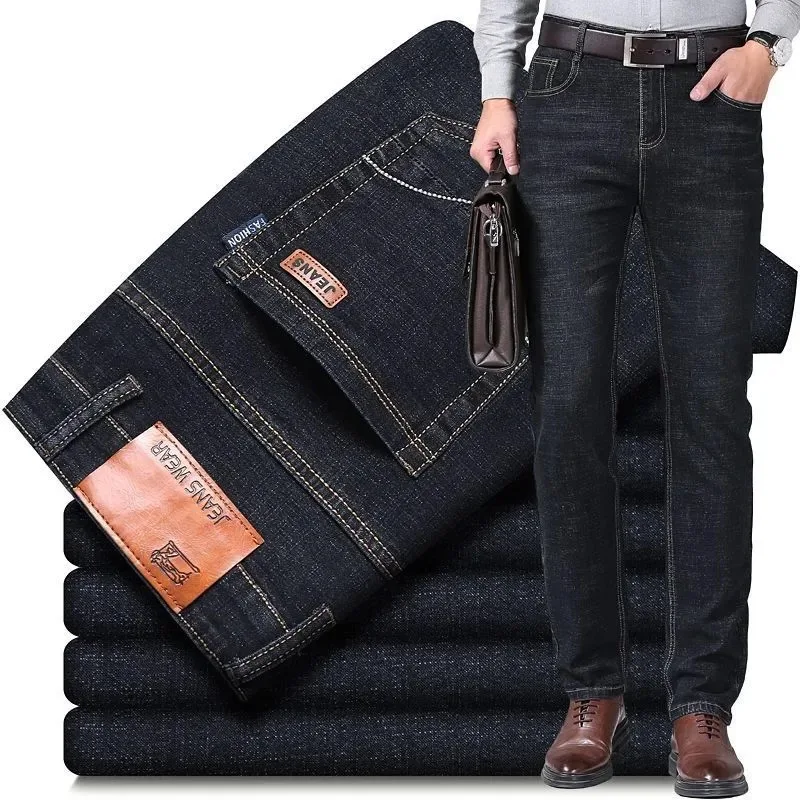 Jeans Men Autumn and Winter New Elastic Business Men's Pants Youth Men Straight Man Men's Adult Seasons A Comfortable Gentleman - Image 14