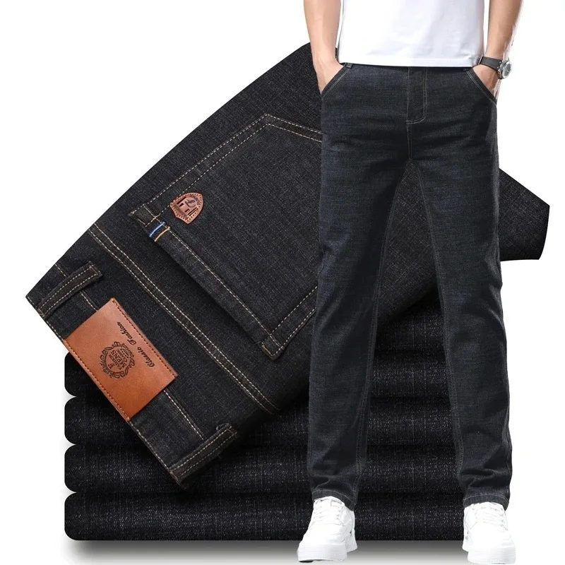 Jeans Men Autumn and Winter New Elastic Business Men's Pants Youth Men Straight Man Men's Adult Seasons A Comfortable Gentleman - Image 8