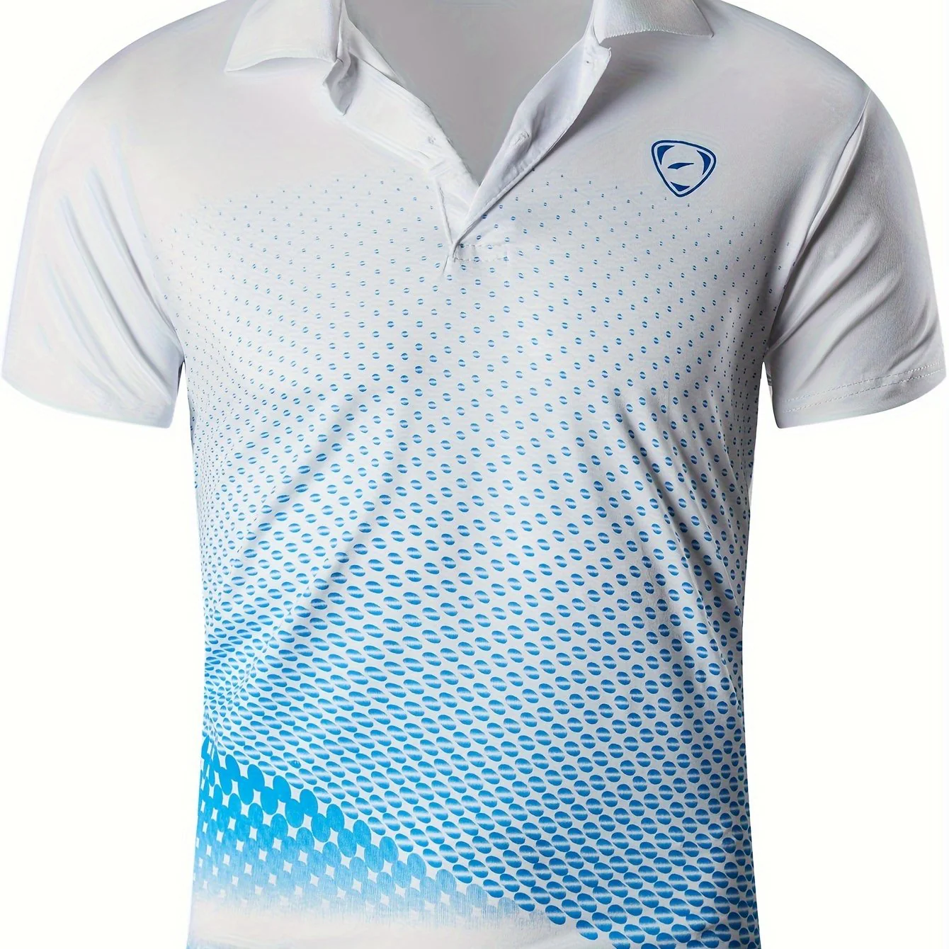 Jeansian Men's Lightweight Breathable Sport Shirt - Vibrant Orange All-Over Dot Print, Stretch Polyester Short Sleeve with Collar & Button Placket for Tennis Golf Bowling, Regular Fit All-Season Casual Athletic Wear, Tennis A - Image 17