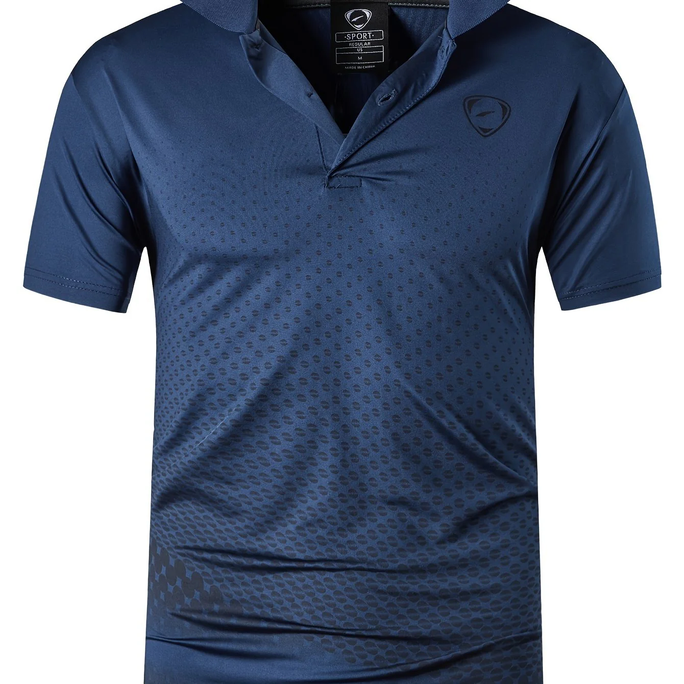 Jeansian Men's Lightweight Breathable Sport Shirt - Vibrant Orange All-Over Dot Print, Stretch Polyester Short Sleeve with Collar & Button Placket for Tennis Golf Bowling, Regular Fit All-Season Casual Athletic Wear, Tennis A - Image 18
