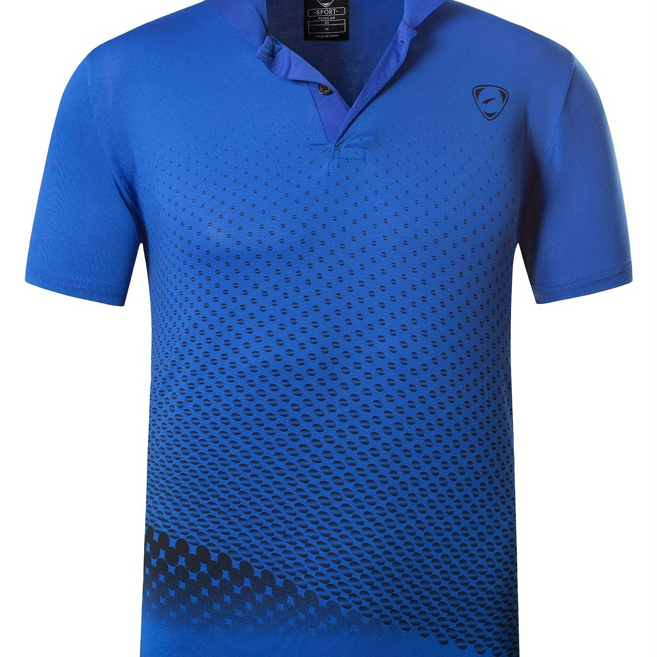 Jeansian Men's Lightweight Breathable Sport Shirt - Vibrant Orange All-Over Dot Print, Stretch Polyester Short Sleeve with Collar & Button Placket for Tennis Golf Bowling, Regular Fit All-Season Casual Athletic Wear, Tennis A - Image 20