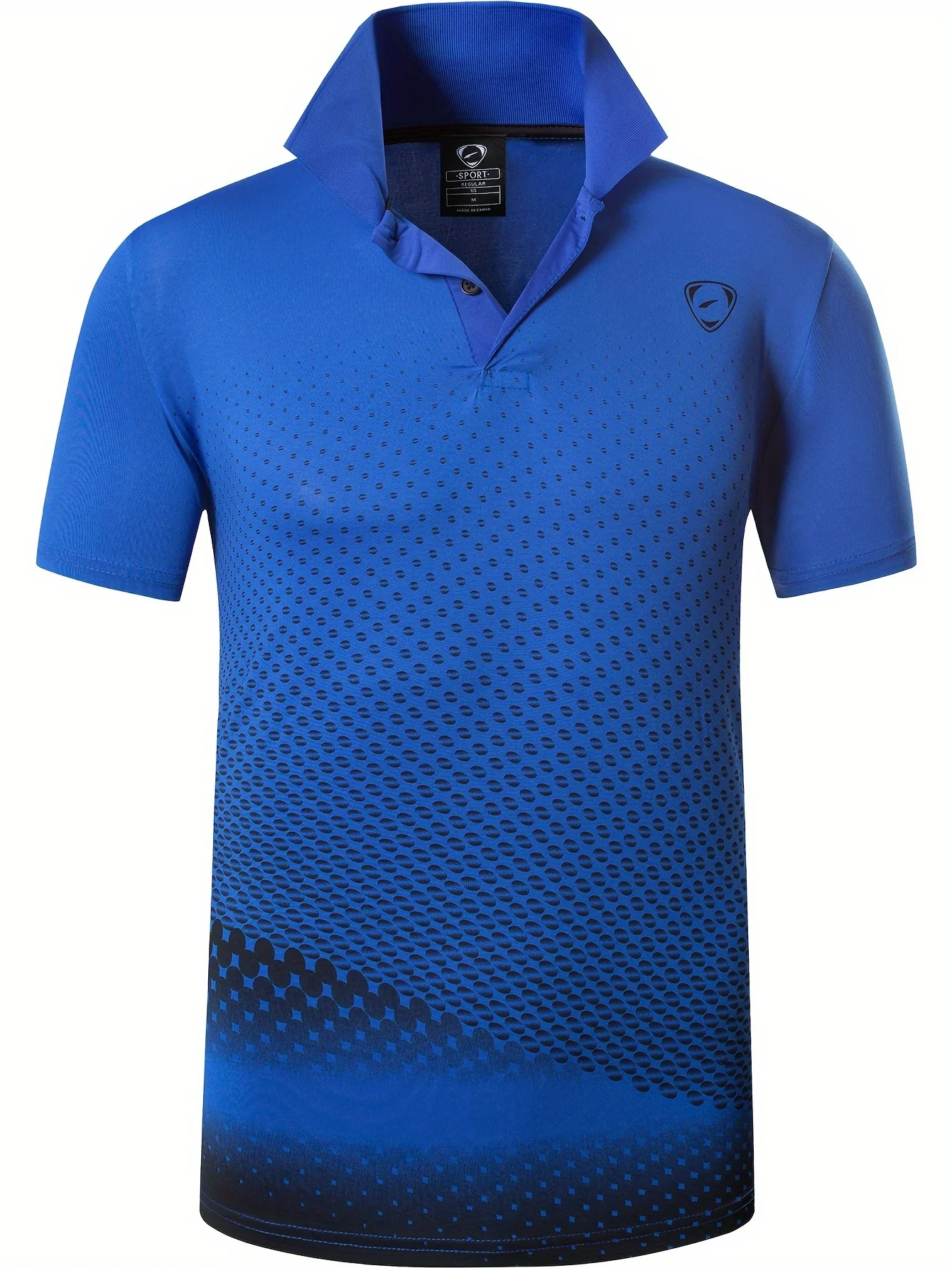Jeansian Men's Lightweight Breathable Sport Shirt - Vibrant Orange All-Over Dot Print, Stretch Polyester Short Sleeve with Collar & Button Placket for Tennis Golf Bowling, Regular Fit All-Season Casual Athletic Wear, Tennis A - Image 7