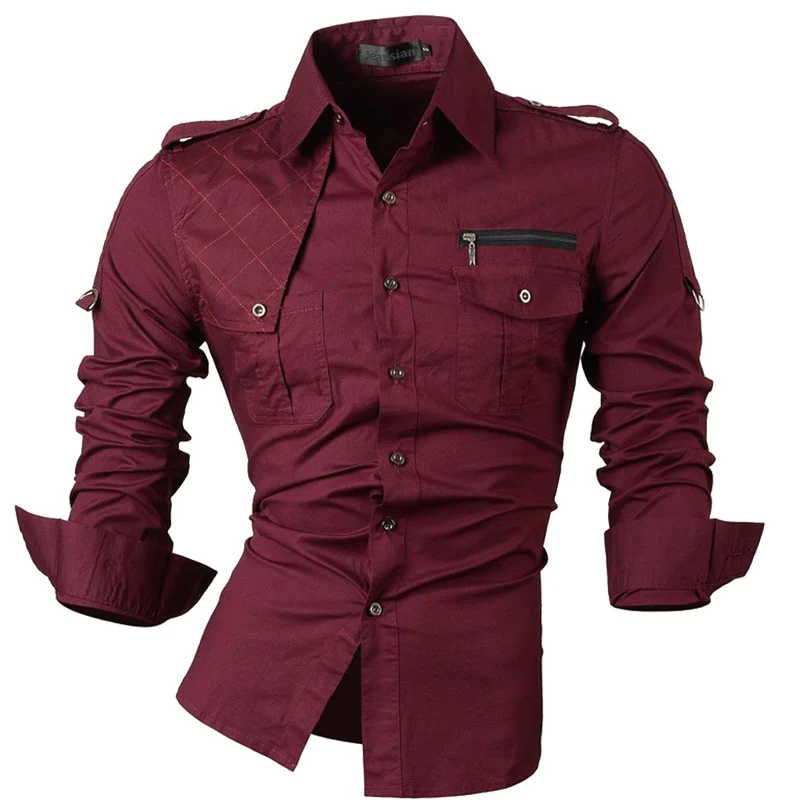 jeansian Spring Autumn Features Shirts Men Casual Shirt New Arrival Long Sleeve Casual Male Shirts Z034 - Image 14
