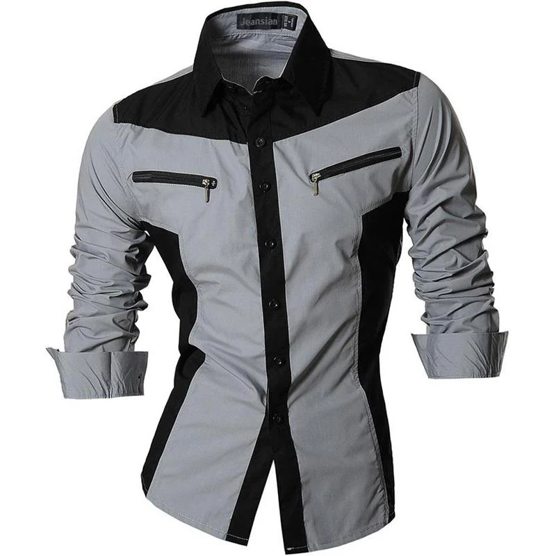 jeansian Spring Autumn Features Shirts Men Casual Shirt New Arrival Long Sleeve Casual Male Shirts Z034 - Image 22