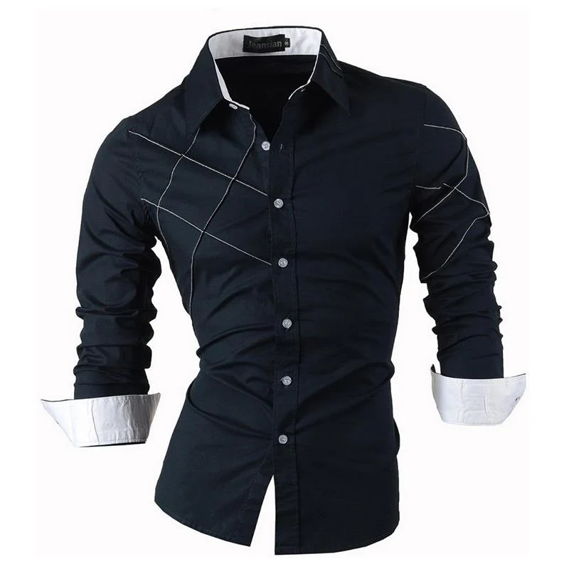 jeansian Spring Autumn Features Shirts Men Casual Shirt New Arrival Long Sleeve Casual Male Shirts Z034 - Image 3