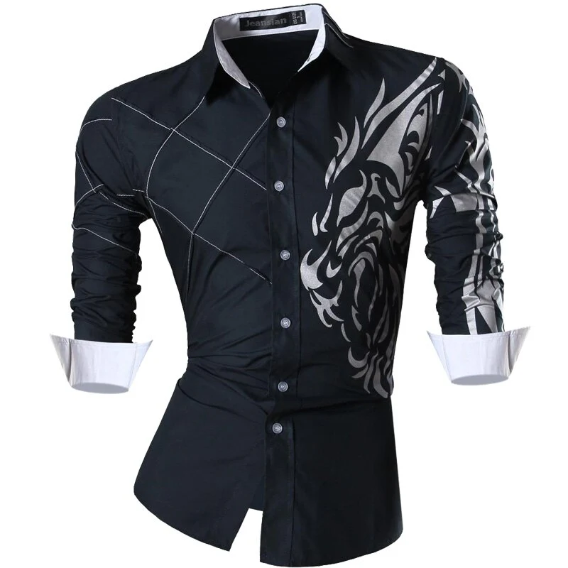 jeansian Spring Autumn Features Shirts Men Casual Shirt New Arrival Long Sleeve Casual Male Shirts Z034 - Image 4