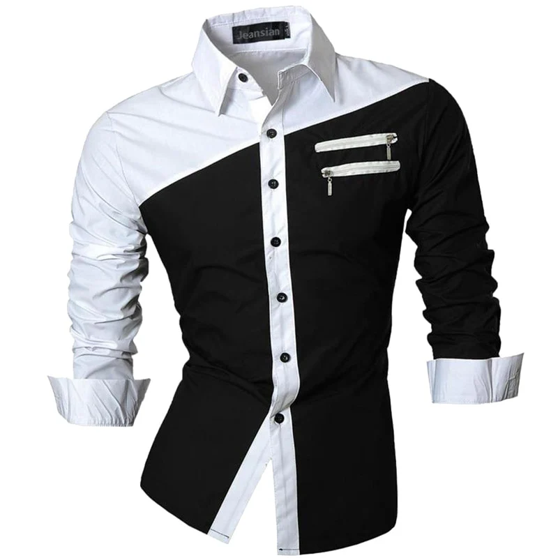 jeansian Spring Autumn Features Shirts Men Casual Shirt New Arrival Long Sleeve Casual Male Shirts Z034 - Image 5