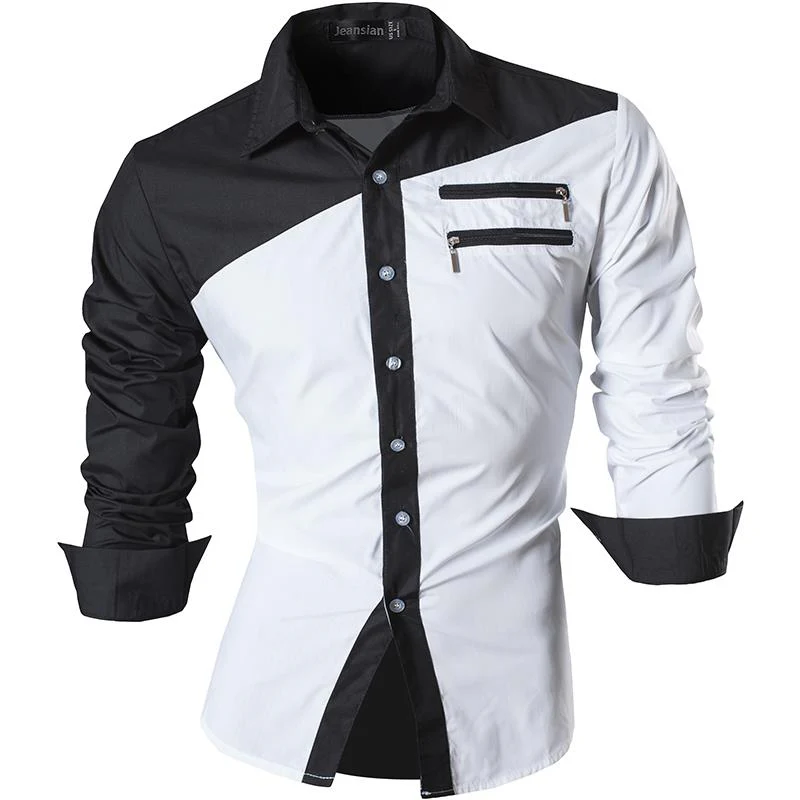jeansian Spring Autumn Features Shirts Men Casual Shirt New Arrival Long Sleeve Casual Male Shirts Z034 - Image 6