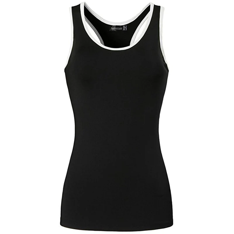 Jeansian Women's Quick Drying Slim Fit Tank Tops Tanktops Sleeveless Vest Singlet SWT238 DarkGray - Image 20