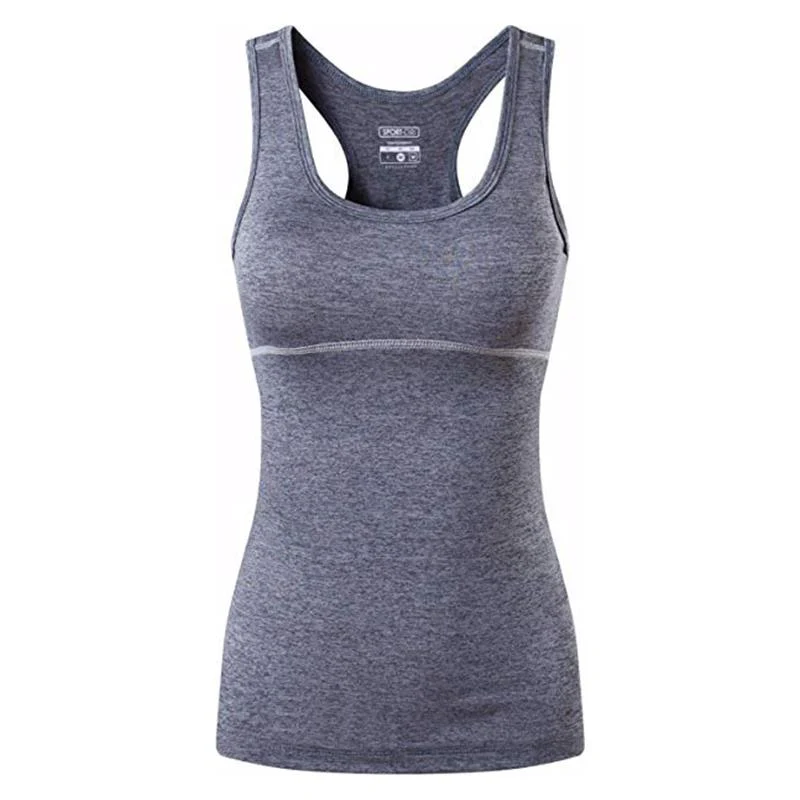 Jeansian Women's Quick Drying Slim Fit Tank Tops Tanktops Sleeveless Vest Singlet SWT238 DarkGray - Image 8