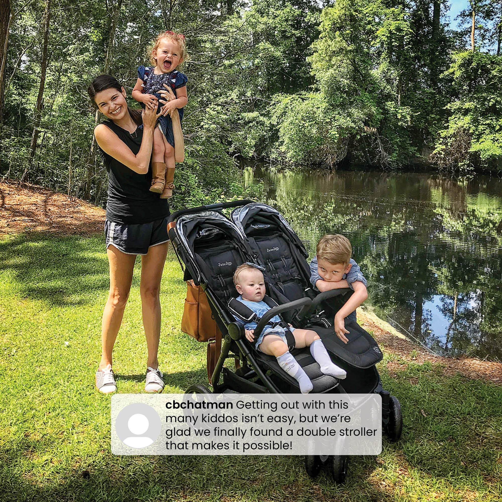 Jeep Destination Ultralight Side x Side Double Stroller, Midnight - Image 3