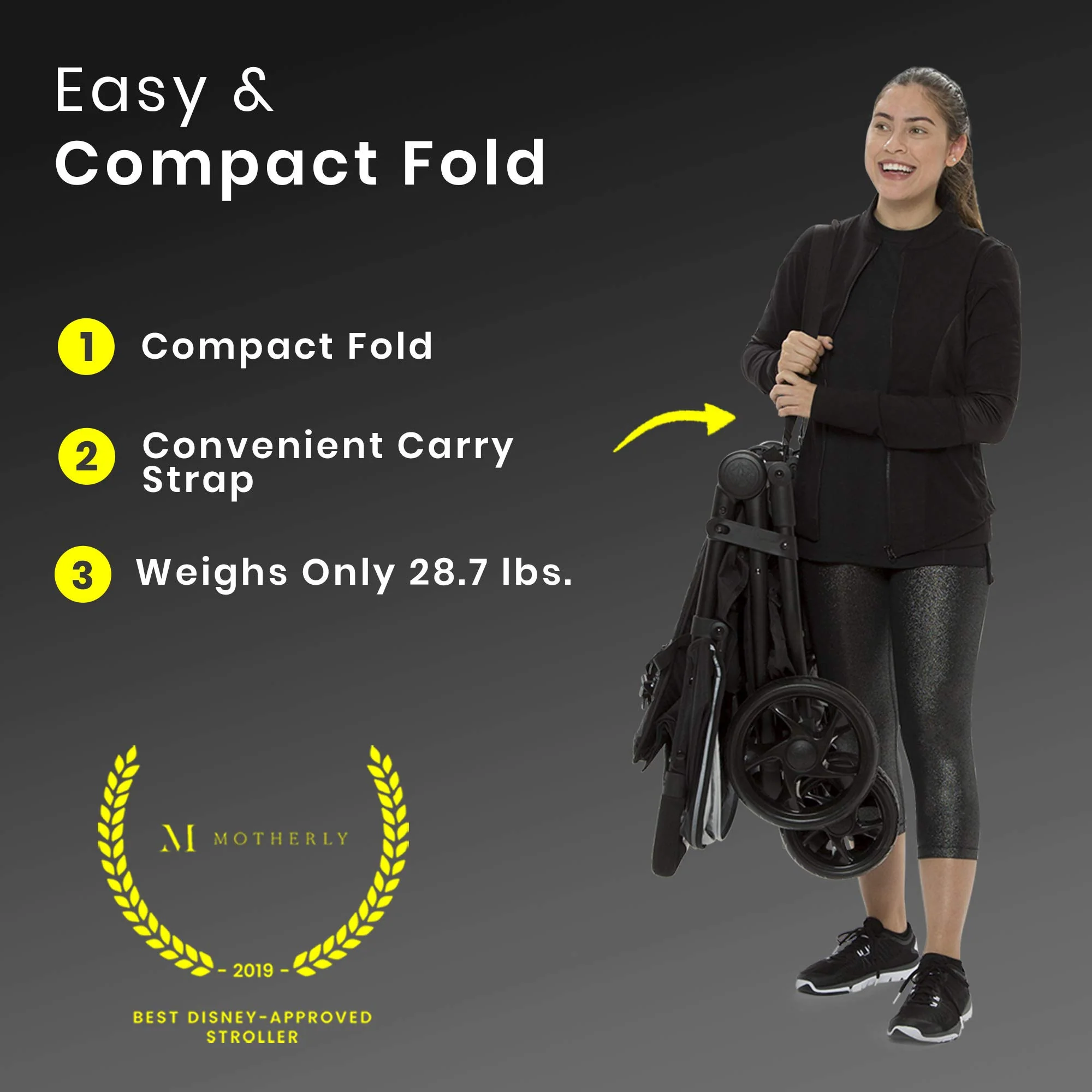 Jeep Destination Ultralight Side x Side Double Stroller, Midnight - Image 8