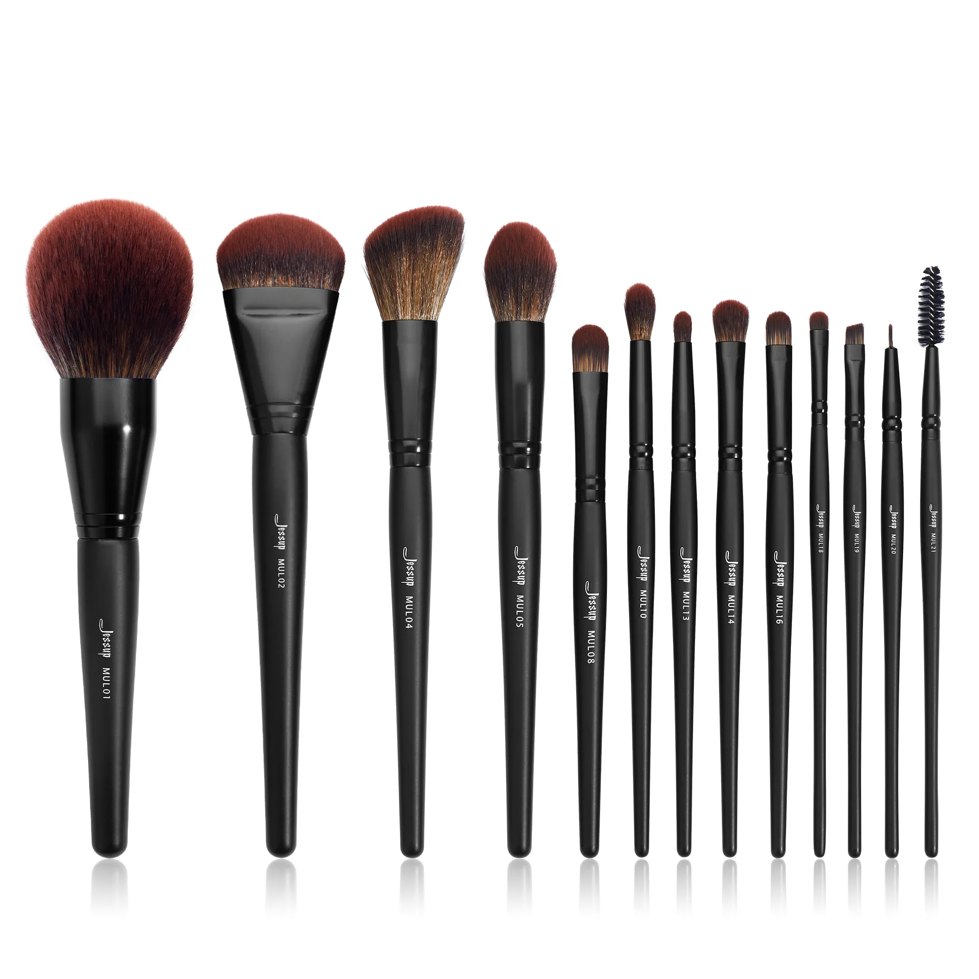Jessup Makeup Brushes set,3-21pcs Premium Synthetic Big Powder Brush Foundation Concealer Eyeshadow Eyeliner Spoolie Wooden T271 - Image 10