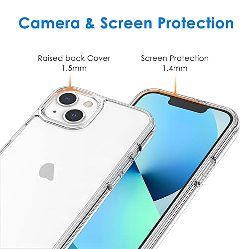 JETech Case for iPhone 13 6.1-Inch, Non-Yellowing Shockproof Phone Bumper Cover, Anti-Scratch Clear Back (Clear) - Image 3