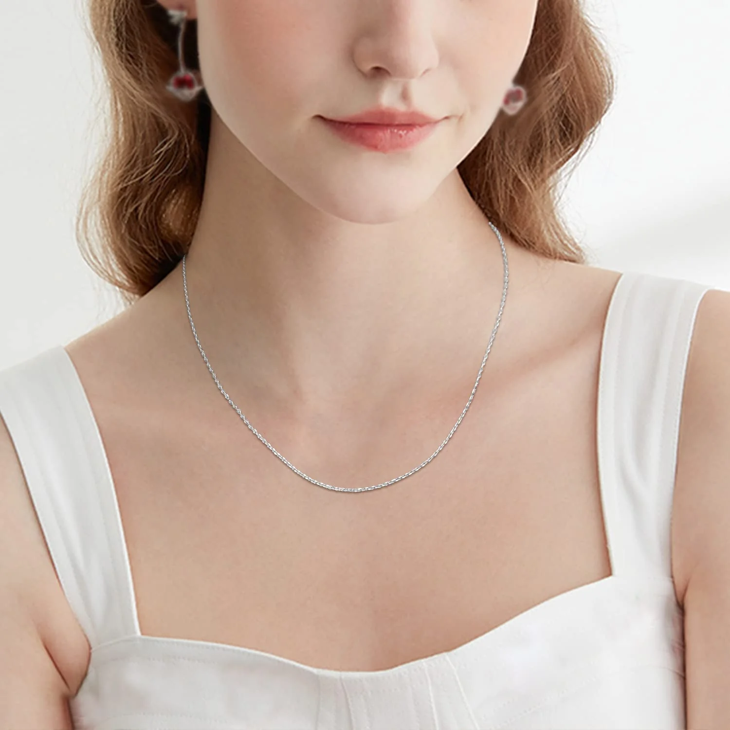 Jewlpire 925 Sterling Silver Chain Necklace Chain for Women Girls 1.1mm Cable Chain Necklace Upgraded Spring-Ring Clasp - Thin & Sturdy - Italian Quality 18 Inch - Image 2