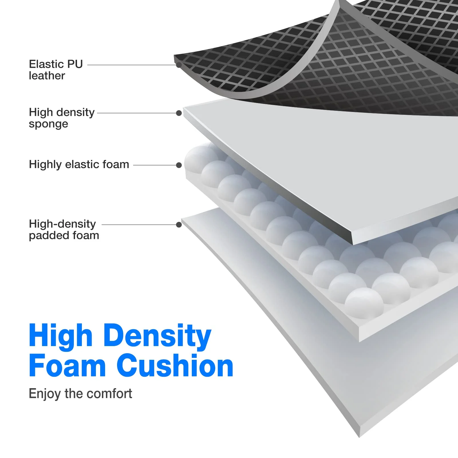 JHK Gaming Computer Office Ergonomic Desk Chair Armrests Neck Pillow and Built-in Lumbar Adjustment, Black and White - Image 5