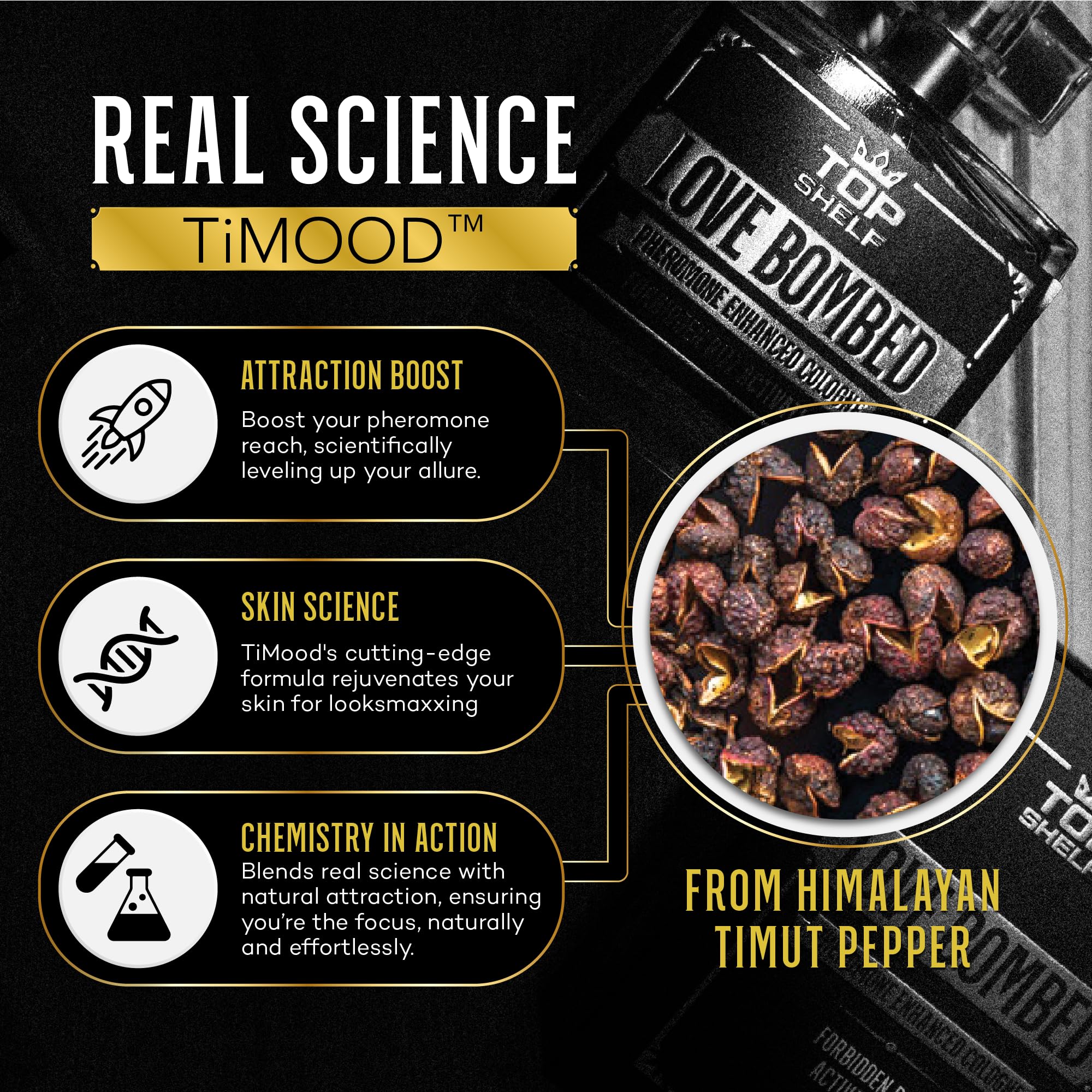 Join Top Shelf Grind Love Bombed - Pheromone Cologne for Men | Bold Attraction & Confidence | Male Perfume Oil Infused | Long-Lasting Pheromones Spray | Made in USA | 100ml - Image 8
