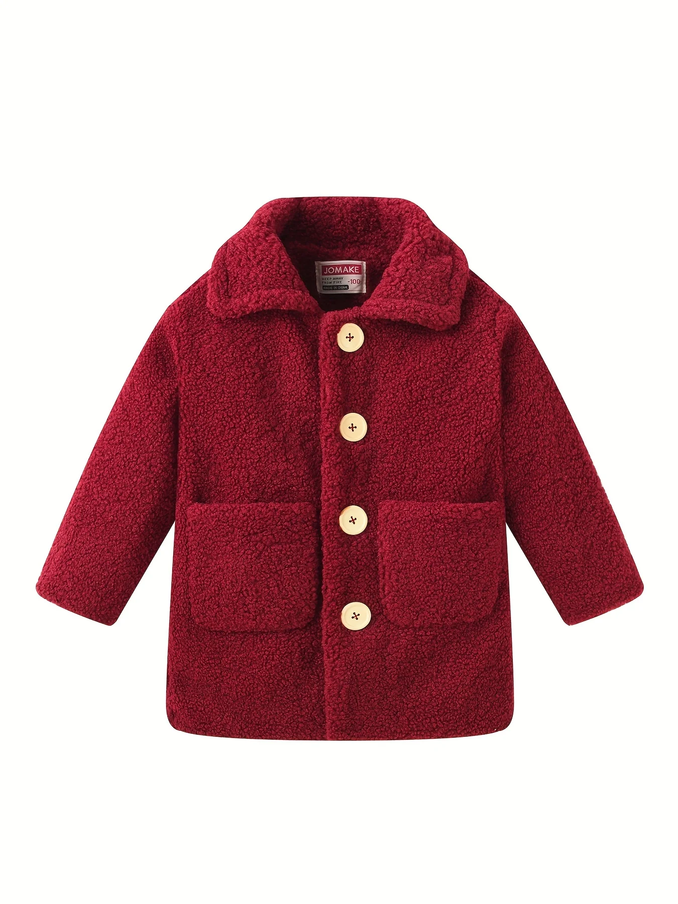 JOMAKE Girls' Winter Coat - Pastel Pink & Ombre Jacket with Button Front Closure, Soft Fleece-Lined Lapel Collar, Non-Stretchy Fabric for Everyday & Formal Events, Long Sleeve Casual Outerwear for School, Travel - Cute Korean - Image 10