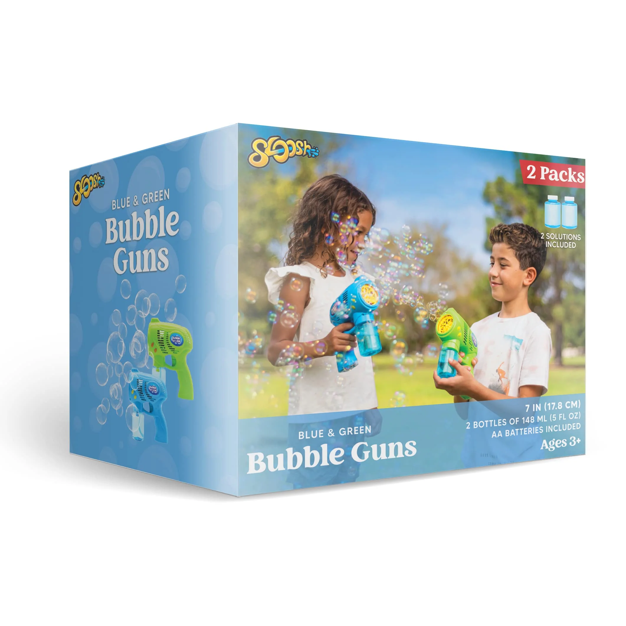 JOYIN 2 Bubble Guns with 2 Bottles Bubble Refill Solution (10 oz Total), Bubble Machine for Toddlers 1-3, Bubble Blaster Party Favors, Summer Toy, Outdoors Activity, Easter, Birthday Gift - Image 3