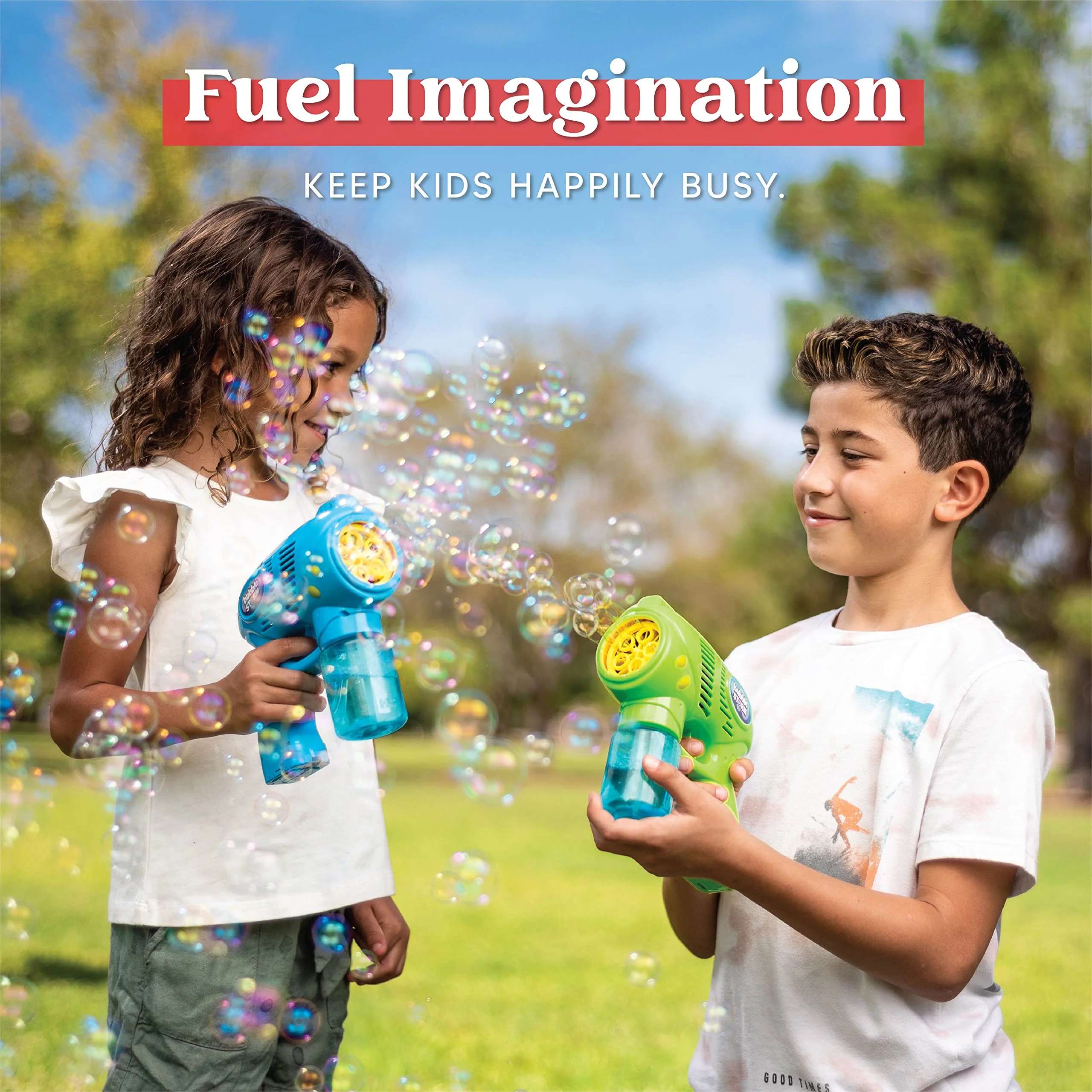 JOYIN 2 Bubble Guns with 2 Bottles Bubble Refill Solution (10 oz Total), Bubble Machine for Toddlers 1-3, Bubble Blaster Party Favors, Summer Toy, Outdoors Activity, Easter, Birthday Gift - Image 6