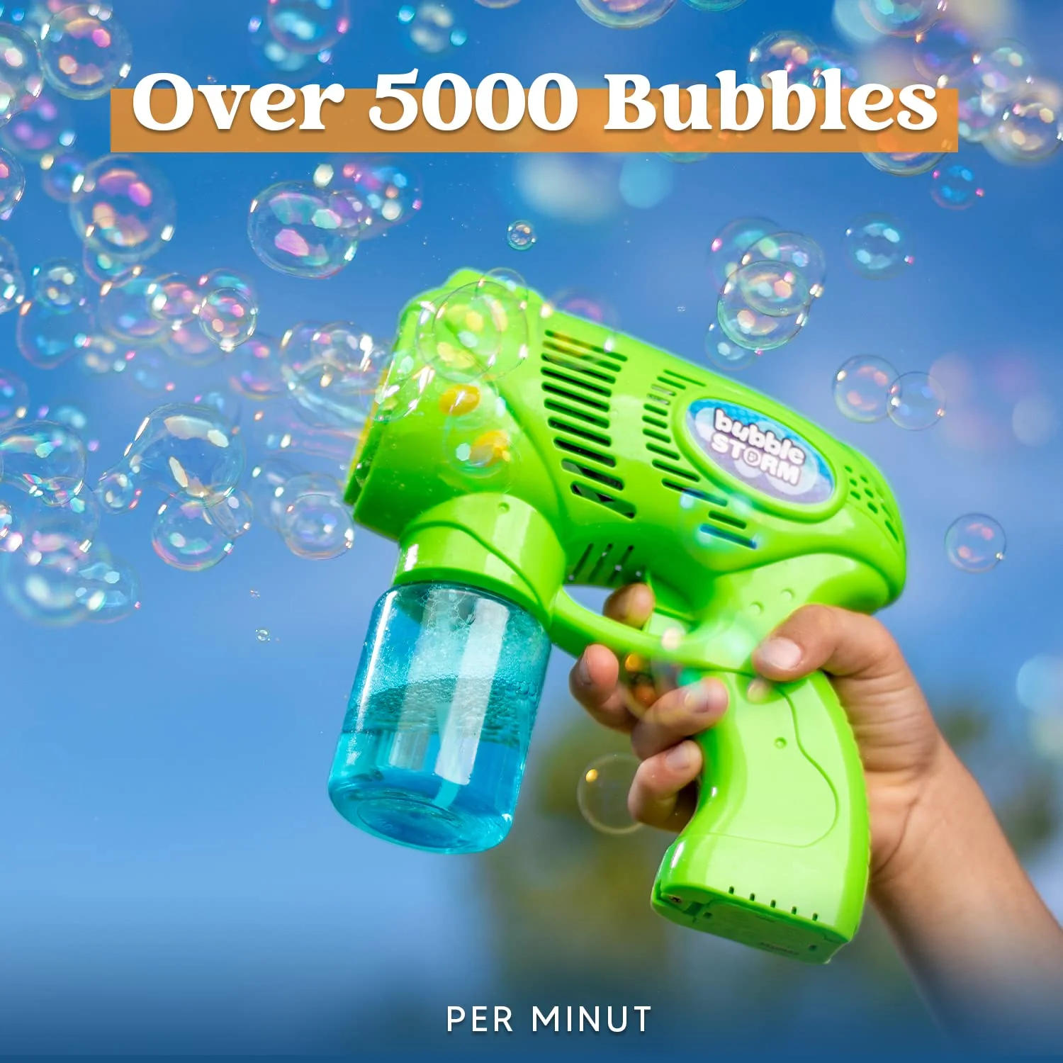 JOYIN 2 Bubble Guns with 2 Bottles Bubble Refill Solution (10 oz Total), Bubble Machine for Toddlers 1-3, Bubble Blaster Party Favors, Summer Toy, Outdoors Activity, Easter, Birthday Gift - Image 9