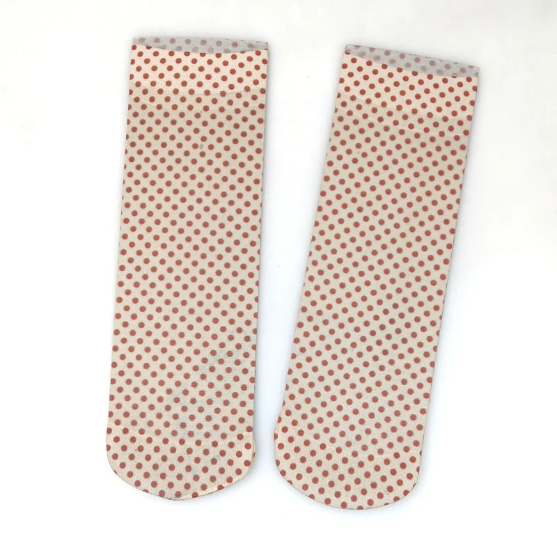 KASURE New Fashion Flower Butterfly Pattern Print Women Ankle Socks Elastic Spring Summer Soft Ladies Socks - Image 4