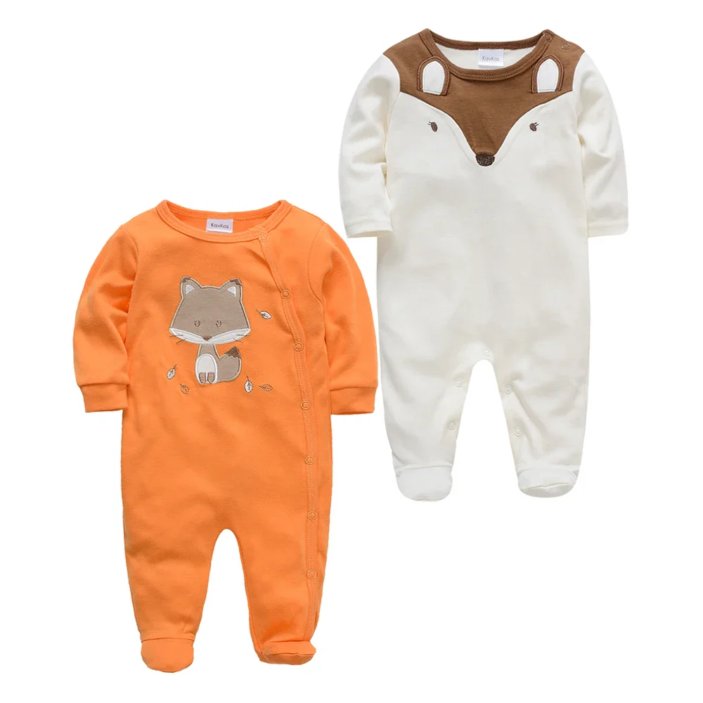 Kavkas 2 Pcs/set Baby Boy Rompers Long Sleeve 100% Cotton Cartoon Print Overalls 0-12 Months Autumn Girls Clothes Infant Costume - Image 10