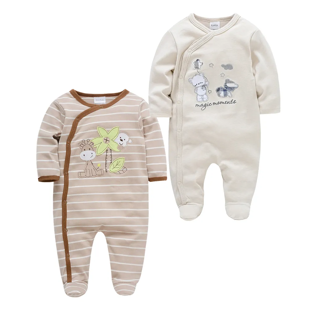 Kavkas 2 Pcs/set Baby Boy Rompers Long Sleeve 100% Cotton Cartoon Print Overalls 0-12 Months Autumn Girls Clothes Infant Costume - Image 13