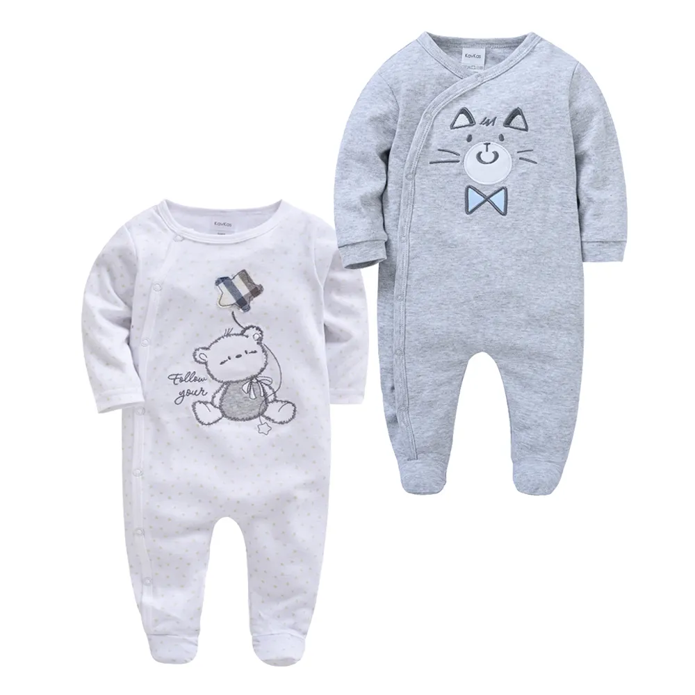 Kavkas 2 Pcs/set Baby Boy Rompers Long Sleeve 100% Cotton Cartoon Print Overalls 0-12 Months Autumn Girls Clothes Infant Costume - Image 15