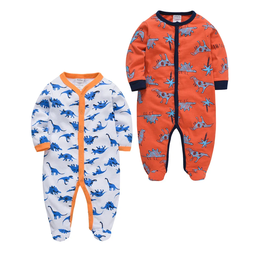 Kavkas 2 Pcs/set Baby Boy Rompers Long Sleeve 100% Cotton Cartoon Print Overalls 0-12 Months Autumn Girls Clothes Infant Costume - Image 16