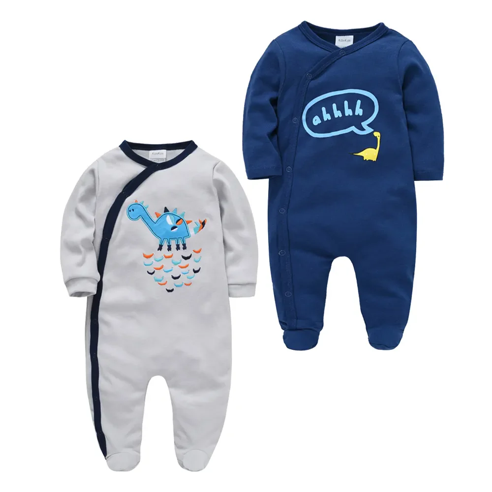 Kavkas 2 Pcs/set Baby Boy Rompers Long Sleeve 100% Cotton Cartoon Print Overalls 0-12 Months Autumn Girls Clothes Infant Costume - Image 18