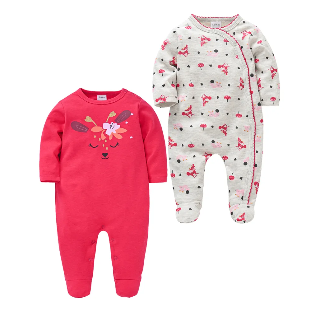 Kavkas 2 Pcs/set Baby Boy Rompers Long Sleeve 100% Cotton Cartoon Print Overalls 0-12 Months Autumn Girls Clothes Infant Costume - Image 23