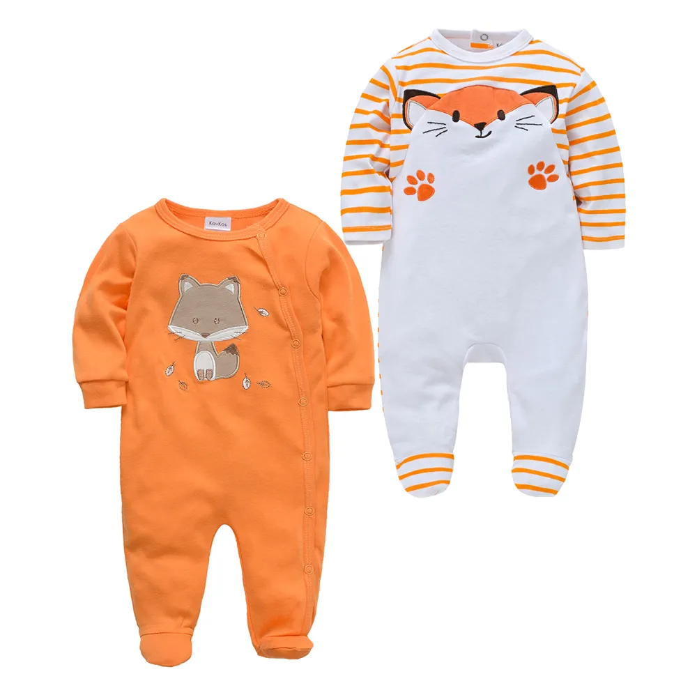Kavkas 2 Pcs/set Baby Boy Rompers Long Sleeve 100% Cotton Cartoon Print Overalls 0-12 Months Autumn Girls Clothes Infant Costume - Image 25