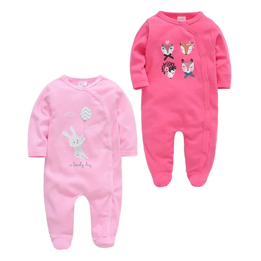 Kavkas 2 Pcs/set Baby Boy Rompers Long Sleeve 100% Cotton Cartoon Print Overalls 0-12 Months Autumn Girls Clothes Infant Costume - Image 6