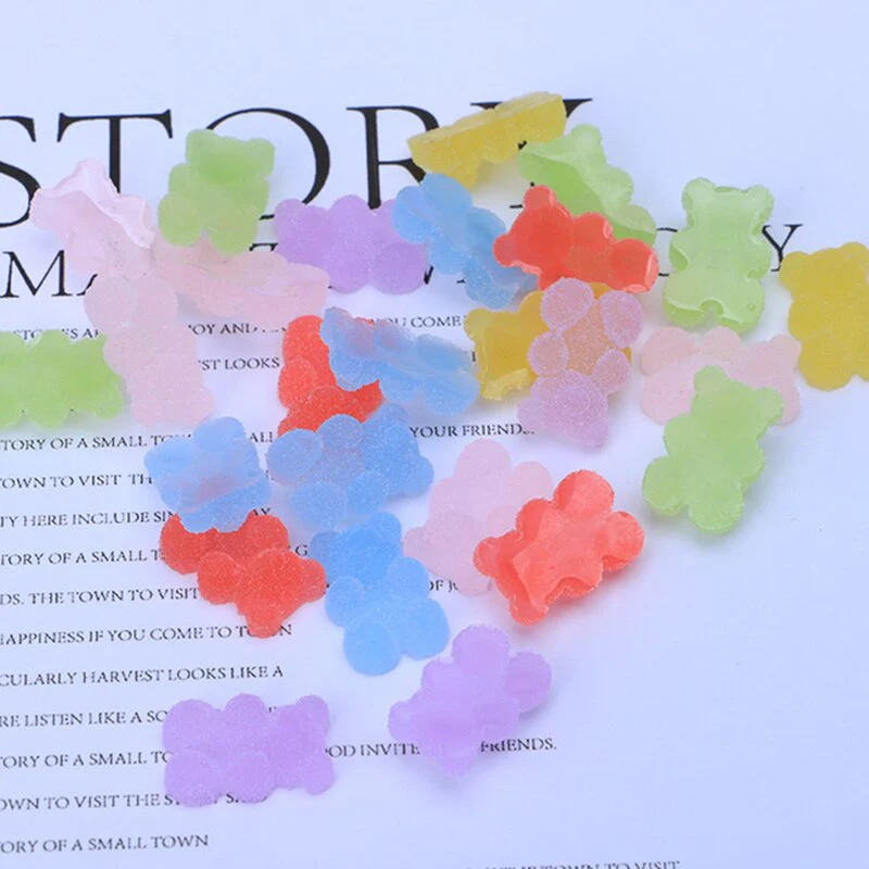 Kawaii Beauty/Bufferfly/Slime Resin Gummy Bear Nail Art Resin 3D Nail Charms Rhinestone Decoration Manicure Accessories Supplies - Image 29